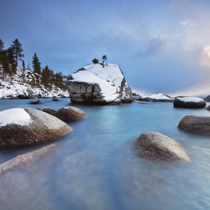 Winter on Bonsai Rock:  Lake Tahoe, NV