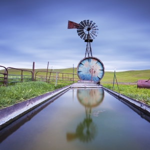 Windmill Water Trough:  CA